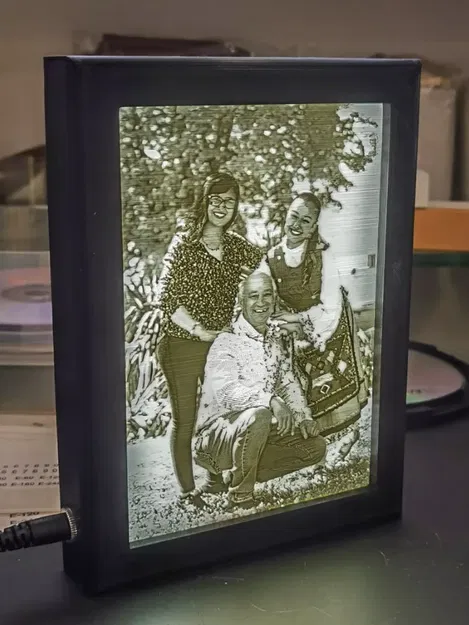 Khung ảnh Lithophane kích thước 10.5x15.2 cm với nắp sau - Image 1