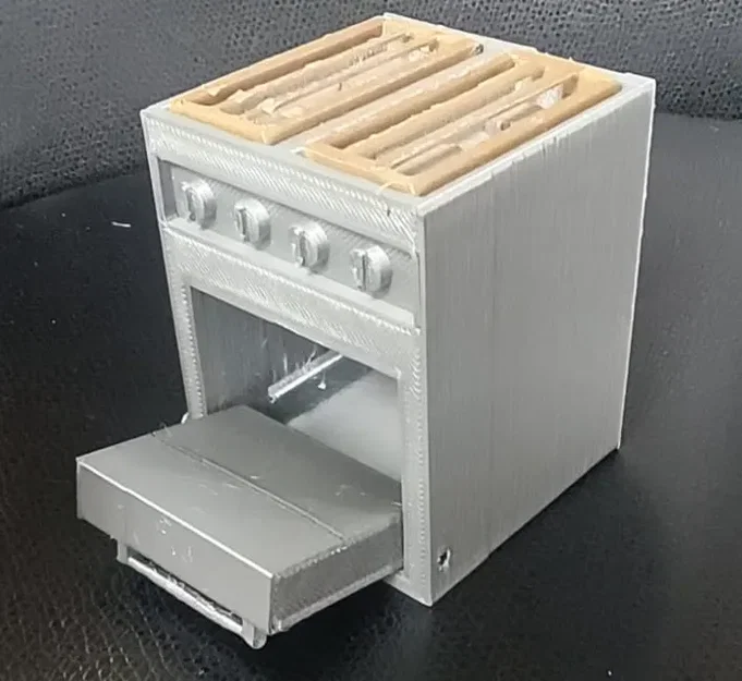 Nhà bếp trong ngôi nhà búp bê với cửa lò hoạt động - Image 1