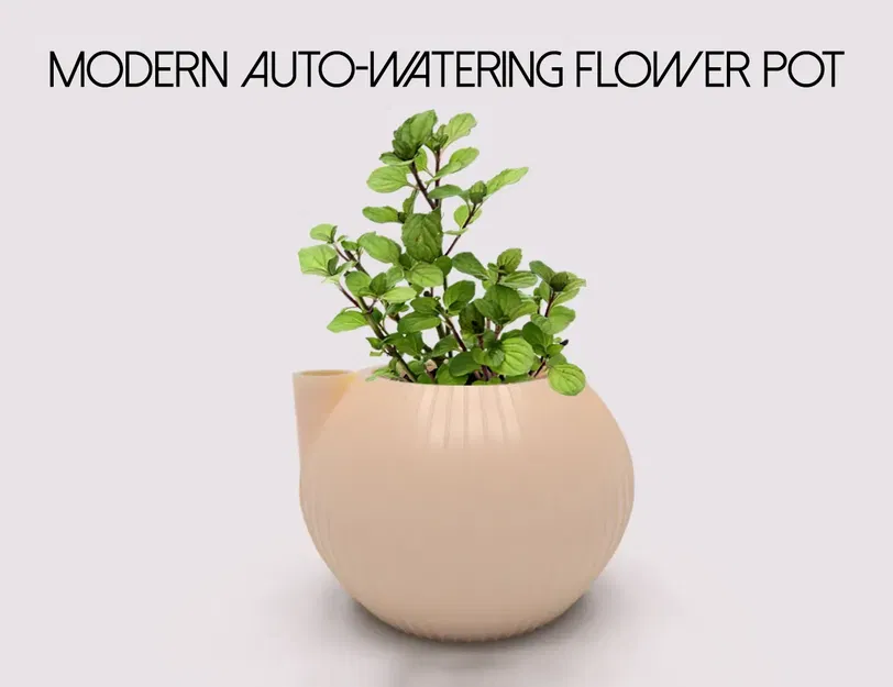 Chậu hoa hình cầu hiện đại với bộ chứa nước và chỉ báo... - Image 6