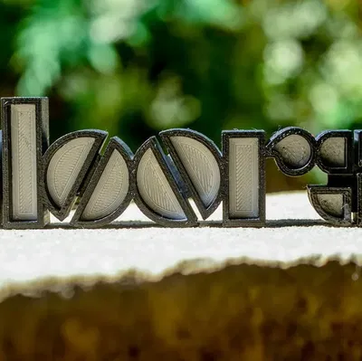 Biểu tượng ban nhạc The Doors in khối 3D