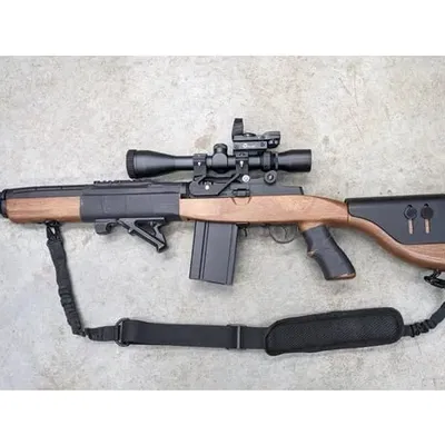 Giá đỡ ống ngắm Airsoft M14 với thanh Picatinny và vòng ống ngắm cho điểm đỏ