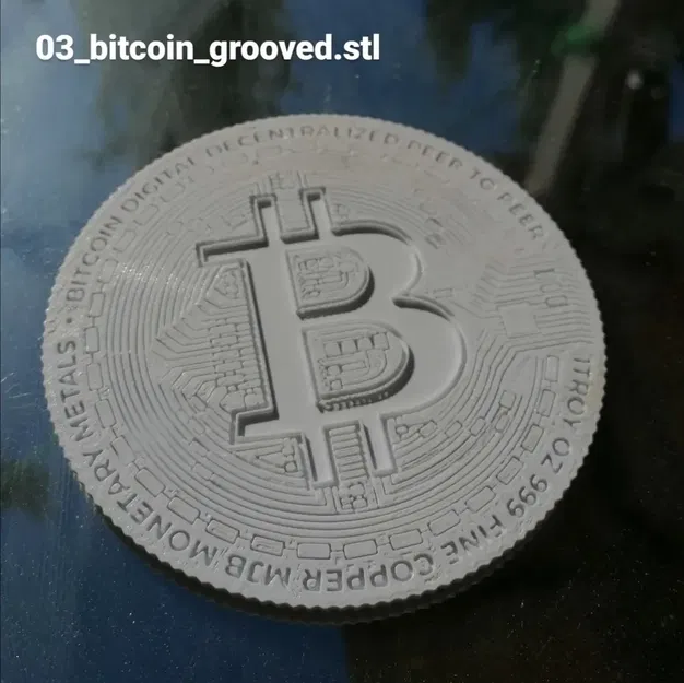 **Tiền xu Bitcoin chất lượng cao, 2 màu + nổi + đục lỗ + phiê... - Image 2