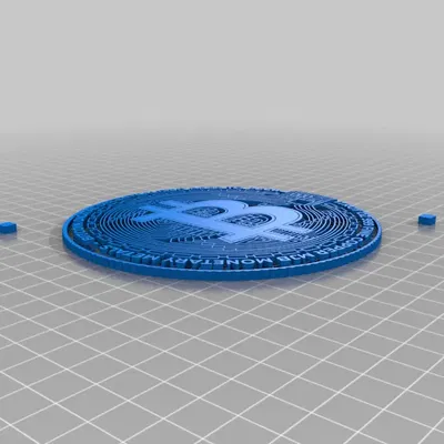 **Tiền xu Bitcoin chất lượng cao, 2 màu + nổi + đục lỗ + phiê...