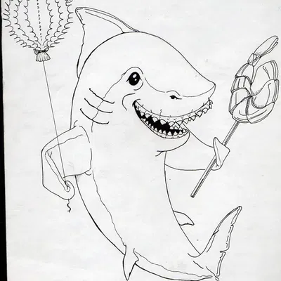 Nhân vật cá mập "Toyito" vui chơi tại công viên giải trí dướ...