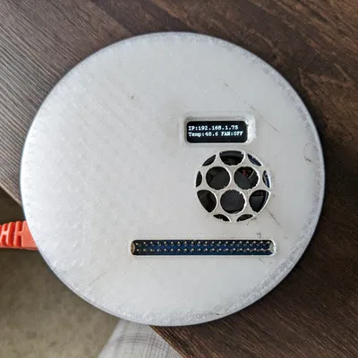 Vỏ Raspberry Pi 4 hình tròn cho PoE Hat