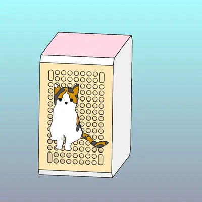 Mô hình trang trí mèo nhiều màu sắc cho Qube 500