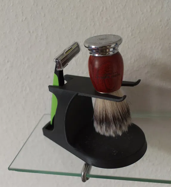 Giá đỡ bàn chải cạo râu với khe để dao cạo - Image 1