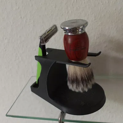 Giá đỡ bàn chải cạo râu với khe để dao cạo