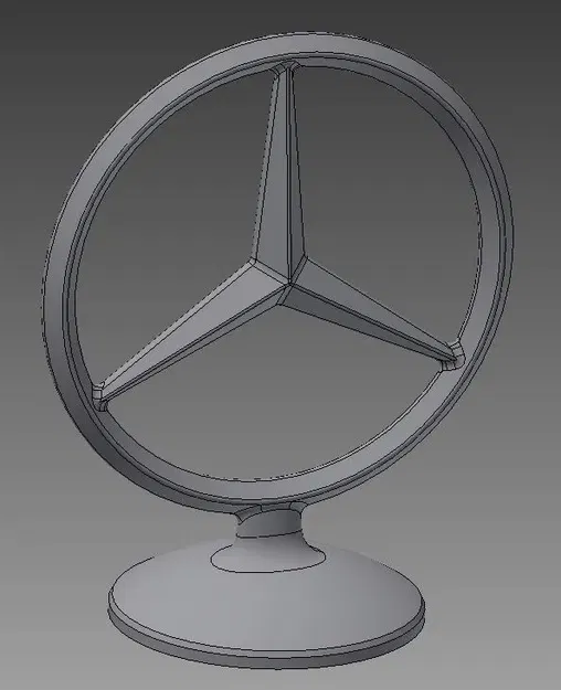 Logo Mercedes với giá đỡ in 3D - Image 1