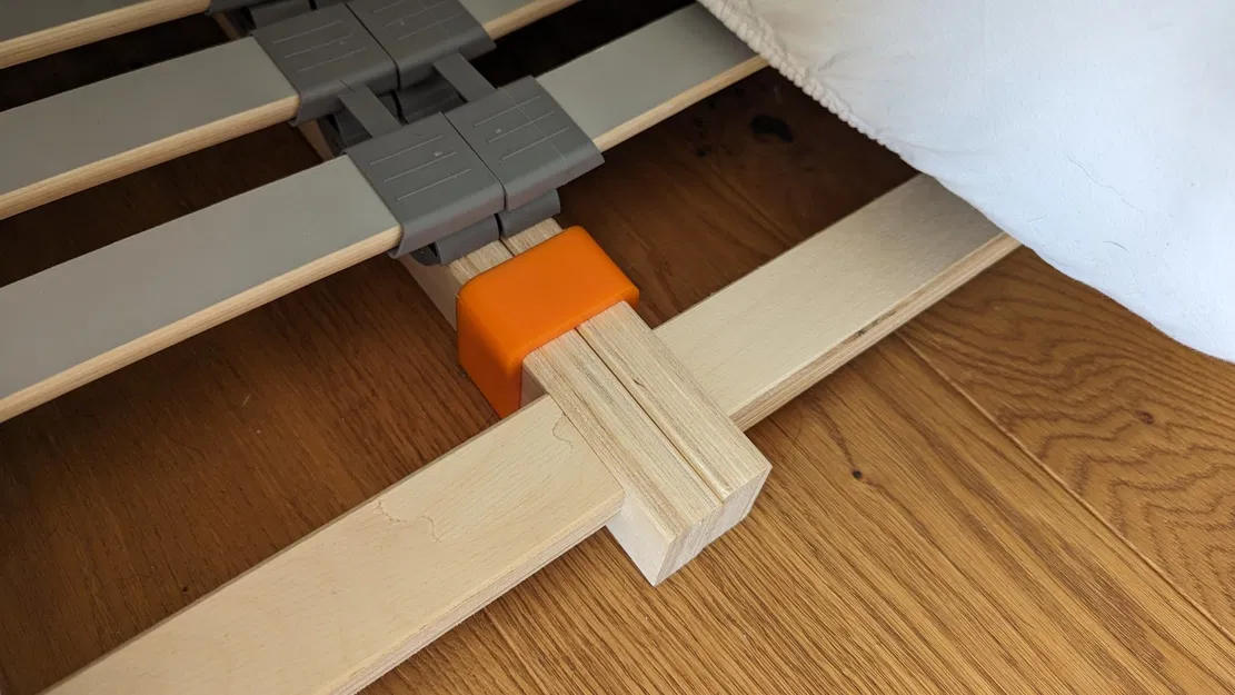 Giá đỡ khung giường dạng slatted màu xám - Image 1