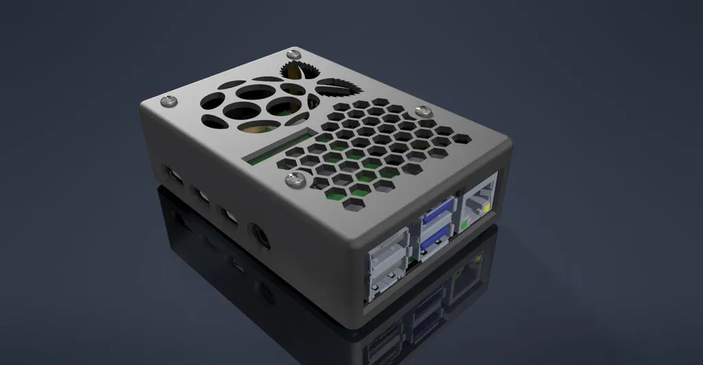 Nắp bảo vệ cho Raspberry Pi 4 với khe cắm cáp camera - Image 1