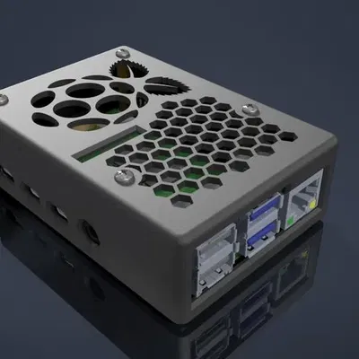 Nắp bảo vệ cho Raspberry Pi 4 với khe cắm cáp camera