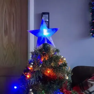 Đỉnh cây thông Giáng sinh mini hình ngôi sao