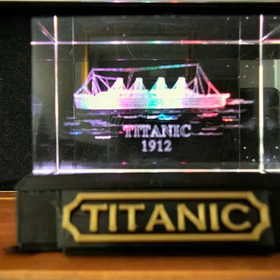 Đế hiển thị có đèn LED cho khối acrylic khắc laser 3D