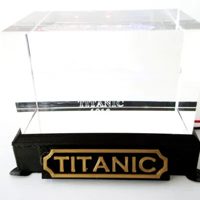 Đế hiển thị có đèn LED cho khối acrylic khắc laser 3D