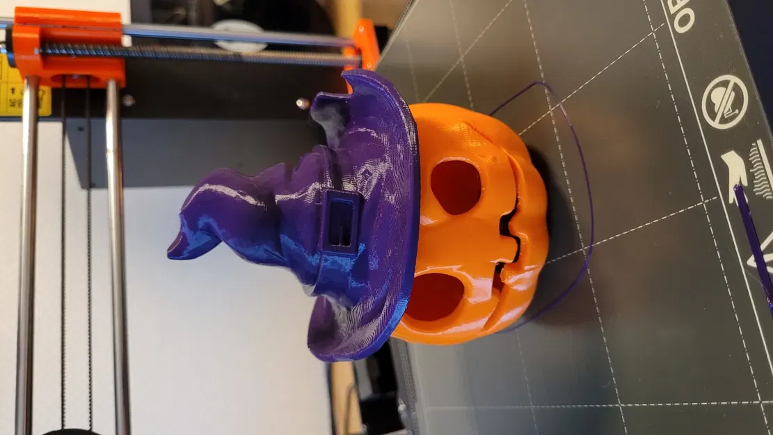 Nắp bí ngô trên mũ phù thủy cho Halloween - Image 1