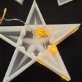 Ngôi sao Giáng sinh 5 điểm phân đoạn với đế LED - Thumbnail 9