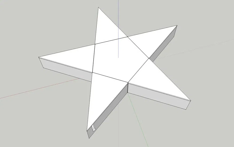 Ngôi sao Giáng sinh 5 điểm phân đoạn với đế LED - Image 16