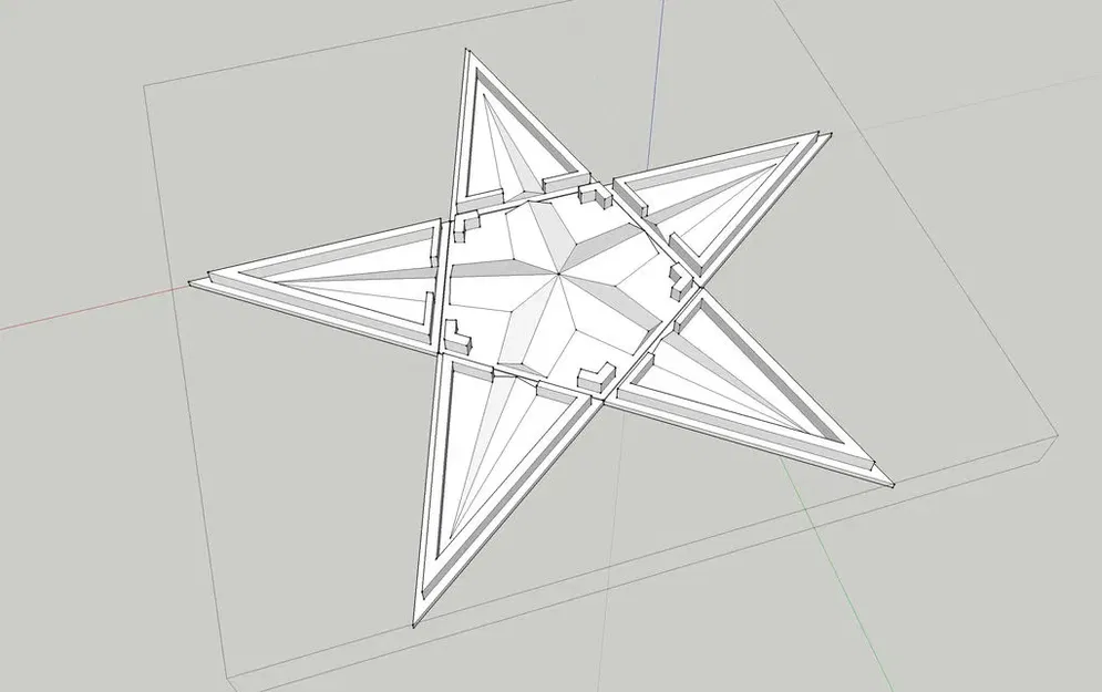 Ngôi sao Giáng sinh 5 điểm phân đoạn với đế LED - Image 20