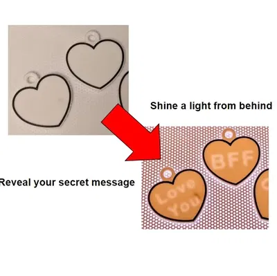 Mặt dây chuyền trái tim với thông điệp bí mật