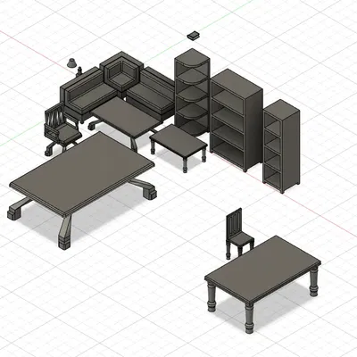 Bộ đồ nội thất cho ngôi nhà búp bê thiết kế riêng