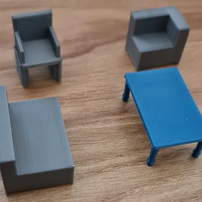 Bộ đồ nội thất cho ngôi nhà búp bê thiết kế riêng