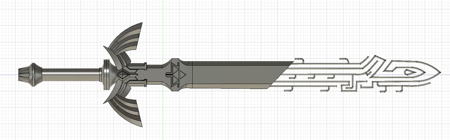 Kiếm Master Sword trong Tears of The Kingdom dạng wireframe - Image 2
