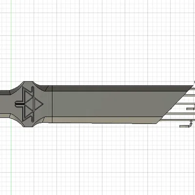 Kiếm Master Sword trong Tears of The Kingdom dạng wireframe
