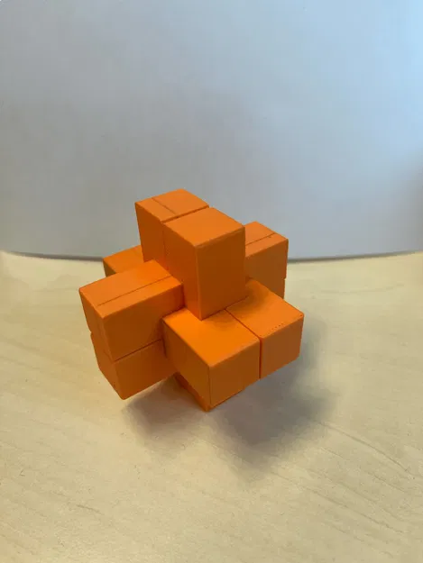 Câu đố "Teufelsknoten" - Mô hình ghép 2 thanh trong từng chiều - Image 1