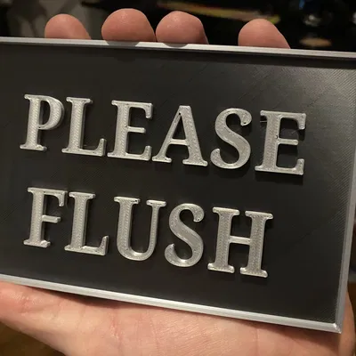 Biển báo "Xin vui lòng xả nước" cho nhà vệ sinh