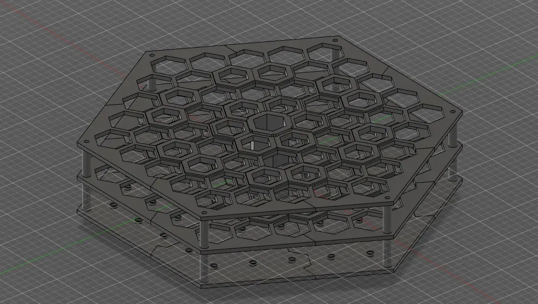 Giá đỡ mực xăm treo tường kiểu tổ ong cho 60 chai - Image 1