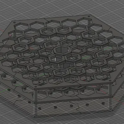 Giá đỡ mực xăm treo tường kiểu tổ ong cho 60 chai