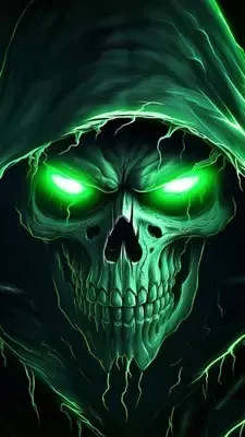 Đầu lâu có mũ trùm xanh - Thiết kế độc đáo từ Hueforge - Image 1