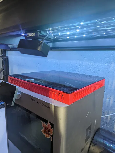 Nắp kính thông gió trượt Bambu P1P và X1 với tùy chọn LED - Image 2