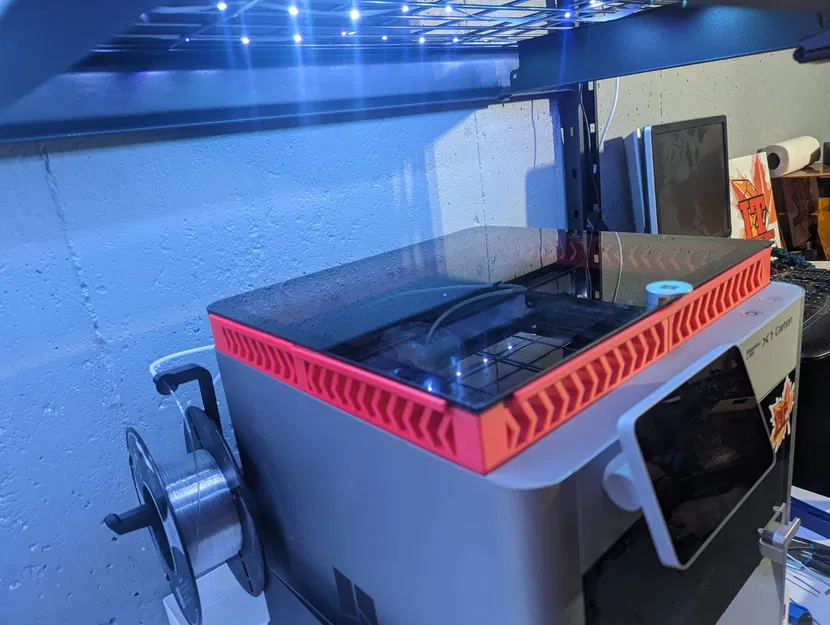 Nắp kính thông gió trượt Bambu P1P và X1 với tùy chọn LED - Image 3