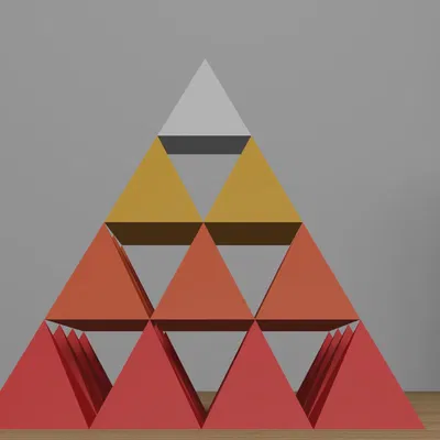 Câu đố fractal hình tam giác cho trí óc sáng tạo