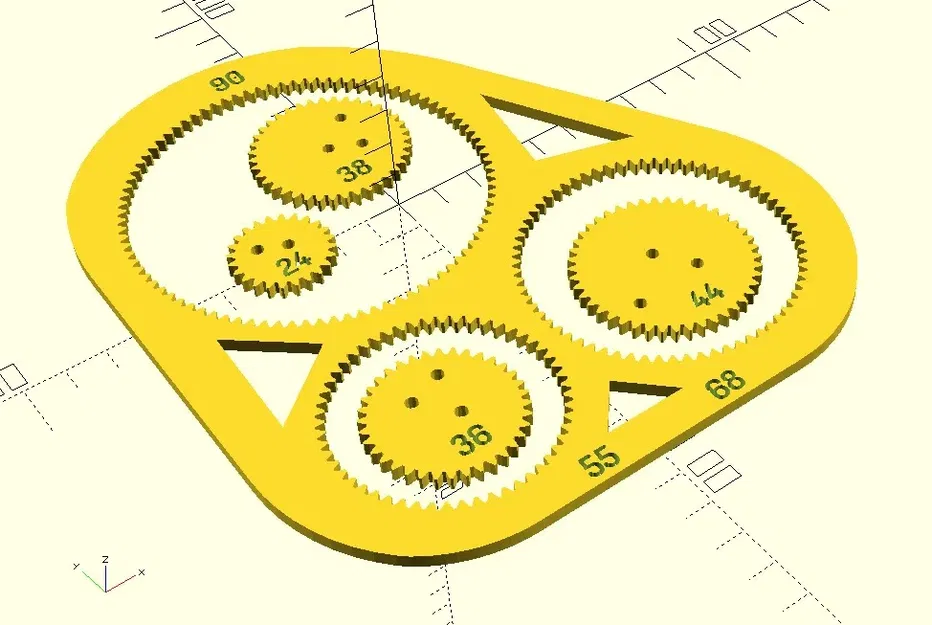 Spirograph remix với các bánh răng cắt trên nền tảng - Image 1