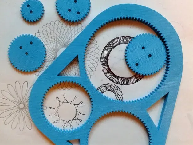 Spirograph với các bánh răng lớn và cạnh tròn - Image 1