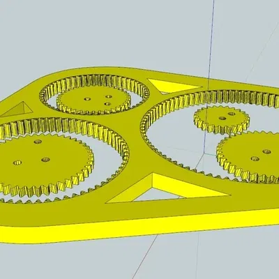 Spirograph với các bánh răng lớn và cạnh tròn