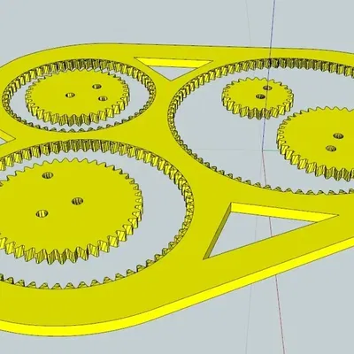 Spirograph với các bánh răng lớn và cạnh tròn