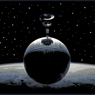 Hình ảnh mô phỏng quá trình lắp ráp Sao Tử Thần