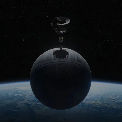 Hình ảnh mô phỏng quá trình lắp ráp Sao Tử Thần