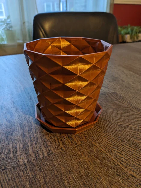 Chậu hoa nhỏ đơn giản có lỗ thoát nước và khay hứng nước - Image 2