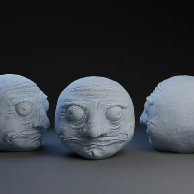 Mô hình khuôn mặt giận dữ Me Gusta 3D