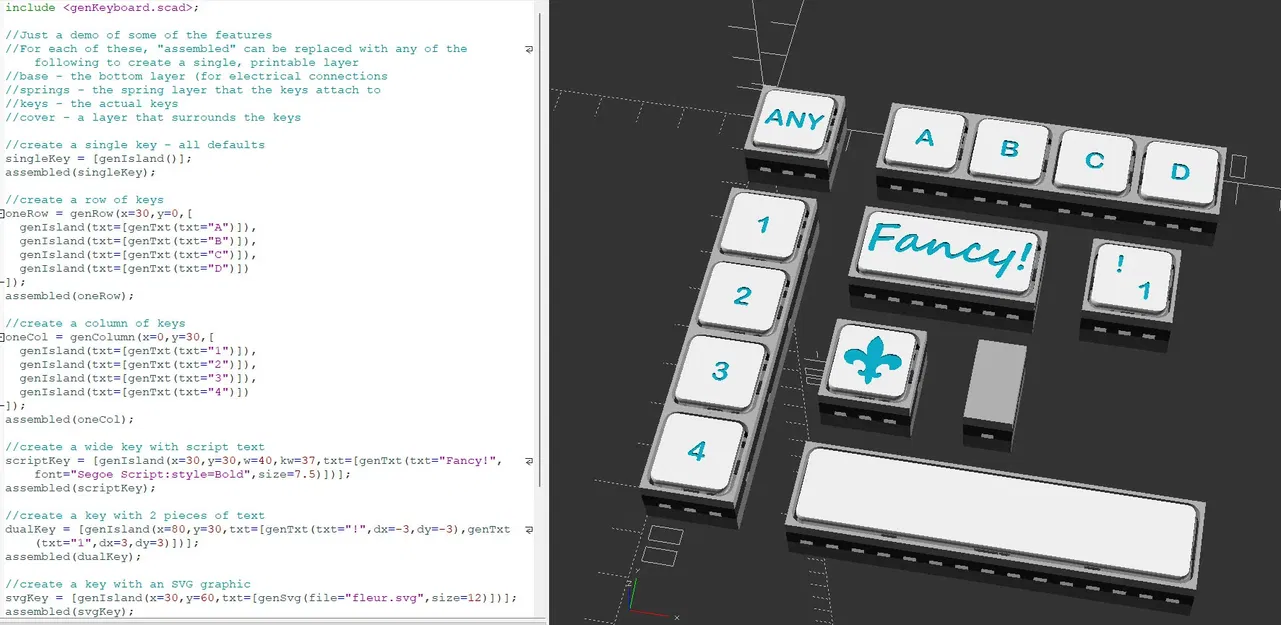 Bộ tạo bàn phím và bàn phím số tùy chỉnh bằng OpenSCAD - Image 2