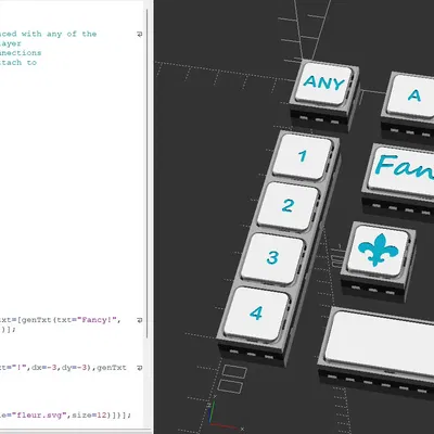 Bộ tạo bàn phím và bàn phím số tùy chỉnh bằng OpenSCAD