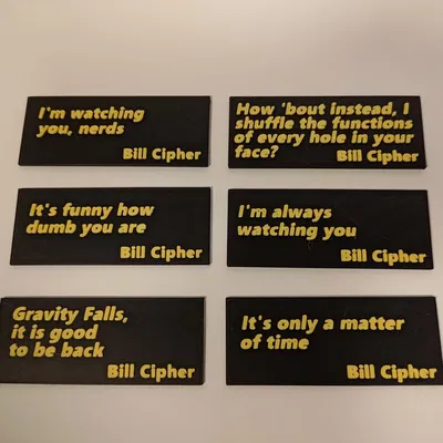 Trích dẫn Bill Cipher với giá đỡ tùy chỉnh