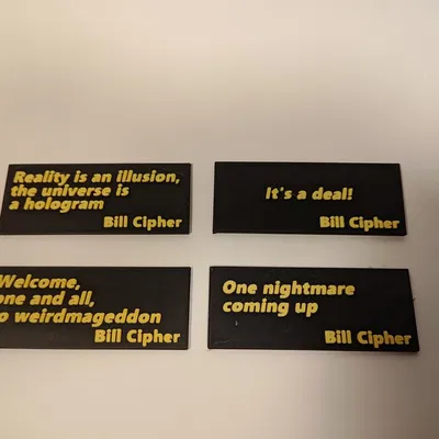 Trích dẫn Bill Cipher với giá đỡ tùy chỉnh