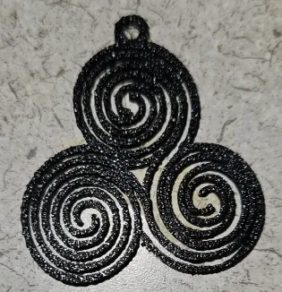 Bông tai/Pendant mê cung xoắn ba vòng - Image 1