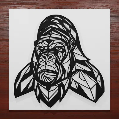 Trang trí tường hình con gorilla 2D
